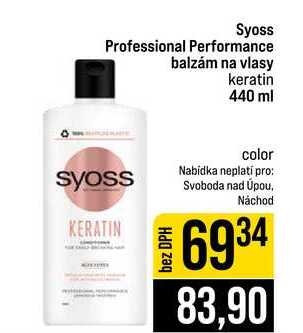 Syoss Professional Performance balzám na vlasy keratin 440 ml JIP