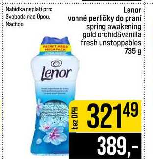Lenor vonné perličky do praní spring awakening gold orchid&vanilla fresh unstoppables 735 g JIP
