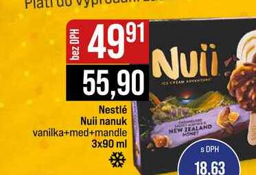 Nestlé Nuii nanuk vanilka+med+mandle 3x90 ml