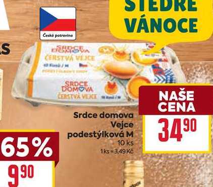 Srdce domova Vejce podestýlková M 10ks