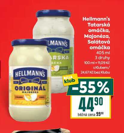 Hellmann's Tatarská omáčka, Majonéza, Salátová omáčka 405 ml