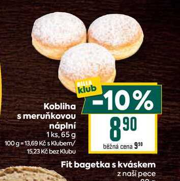 Kobliha s meruňkovou náplní 1ks, 65 g