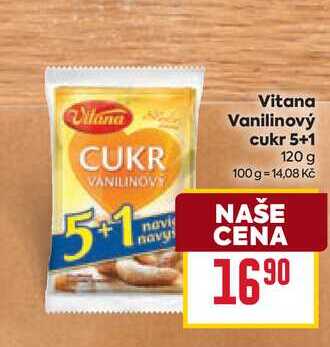 Vitana Vanilinový cukr 5+1 120 g 