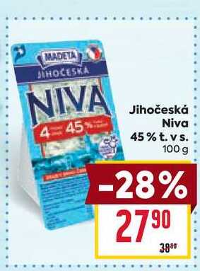 Jihočeská Niva 45% t. vs. 100 g
