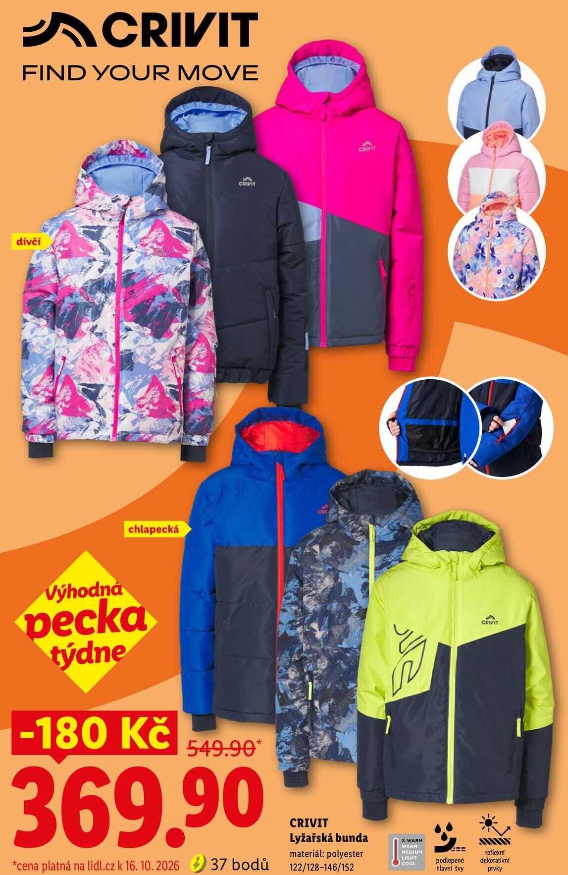 CRIVIT Lyžařská bunda Lidl