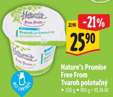 Nature's Promise Free From Tvaroh polotučný, 250 g