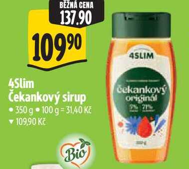 4Slim Čekankový sirup, 350 g