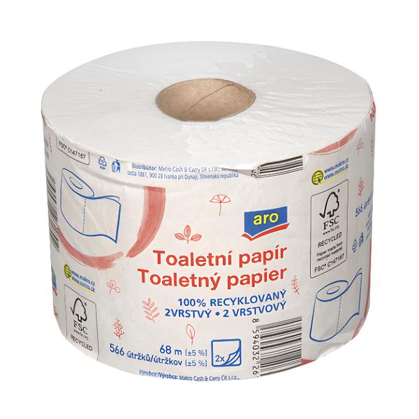 ARO Toaletní papír recyklovaný 2vrstvý, 1 role Košík.cz