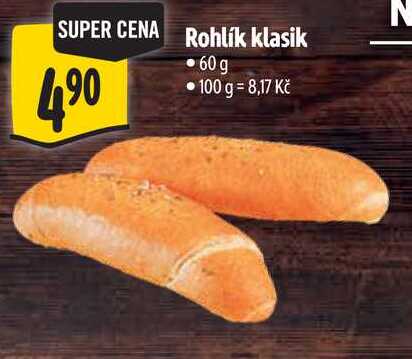 Rohlík klasik, 60 g