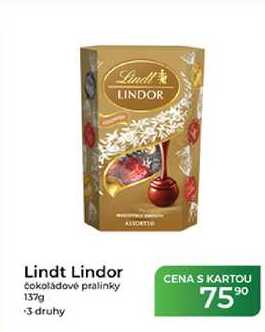 Lindt Lindor čokoládové pralinky 137 g