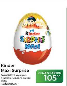 Kinder Maxi Surprise čokoládové vajíčko s hračkou, sezónní balení 100g