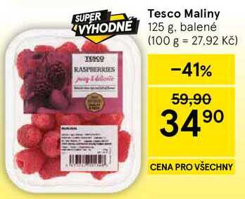 Tesco Maliny, 125 g