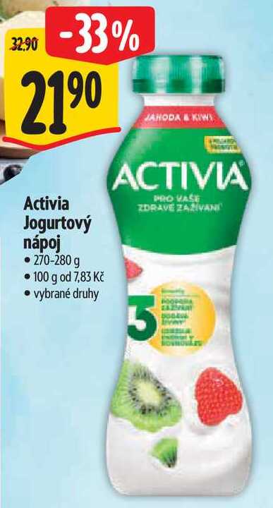 Activia Jogurtový nápoj, 270-280 g