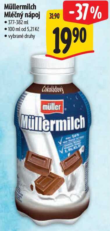 Müllermilch Mléčný nápoj, 377-382 ml 