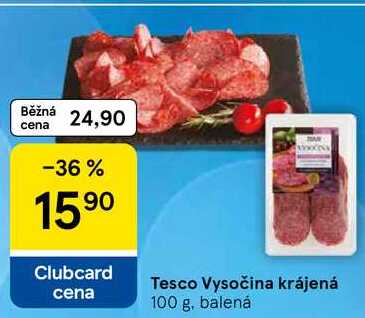 Tesco Vysočina krájená, 100 g, balená