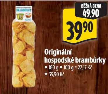 Originální hospodské brambůrky, 180 g