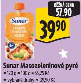 Sunar Masozeleninové pyré, 120 g Albert