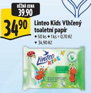 Linteo Kids Vlhčený toaletní papír, 50 ks Albert
