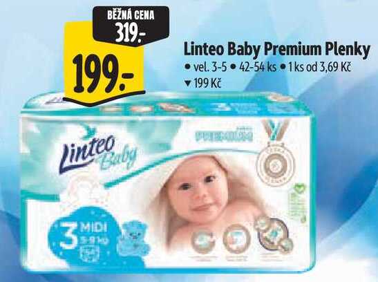 Linteo Baby Premium Plenky, 42-54 ks