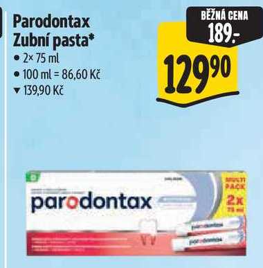Parodontax Zubní pasta, 2x 75 ml Albert
