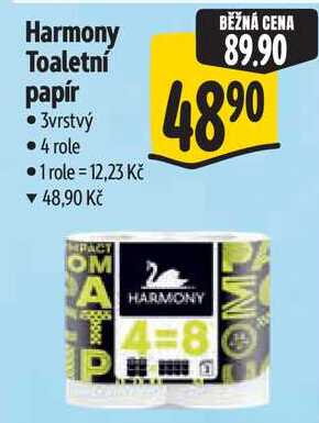 Harmony Toaletní papír, 4 role 