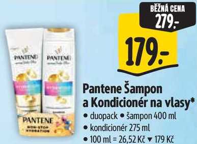 Pantene Šampon a Kondicionér na vlasy,šampon 400 ml/kondicionér 275 ml 