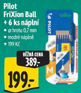 Pilot Frixion Ball + 6 ks náplní