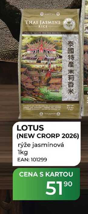 LOTUS (NEW CRORP 2026) rýže jasmínová 1kg