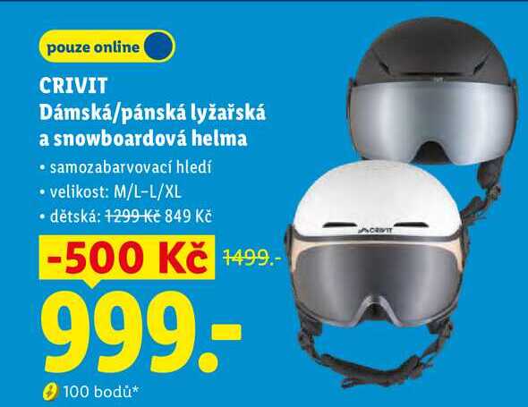 CRIVIT Dámská/pánská lyžařská a snowboardová helma