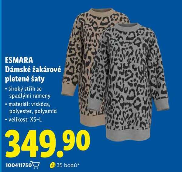 ESMARA Dámské žakárové pletené šaty
