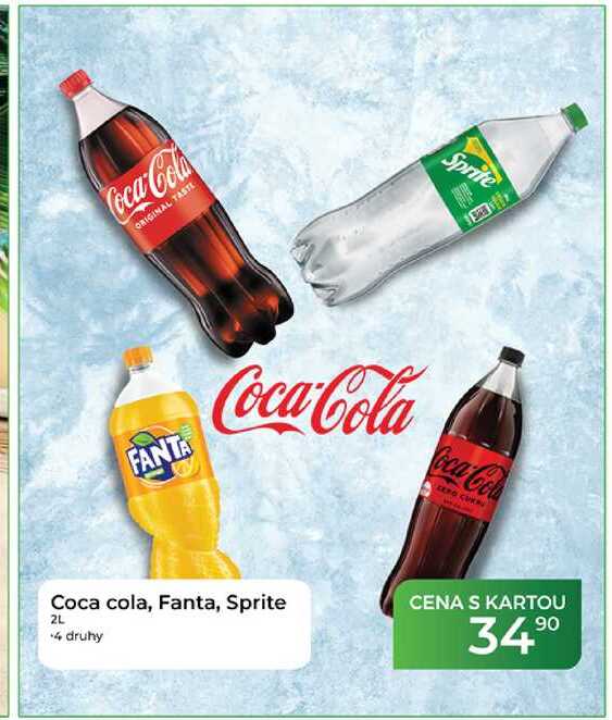 Coca cola, Fanta, Sprite 2L