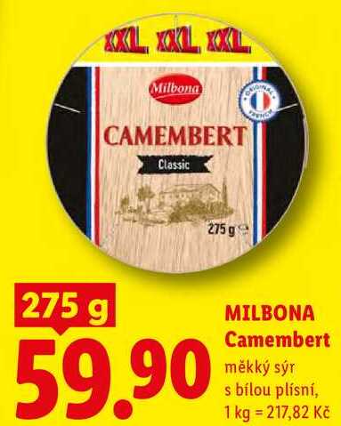 MILBONA Camembert, 275 g