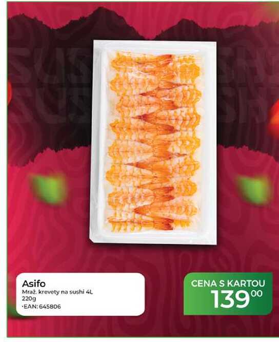 Asifo Mraz krevety na sushi 4L 220g