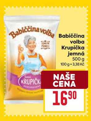 Babiččina volba Krupička jemná 500 g