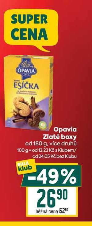 Οpavia Zlaté boxy od 180 g