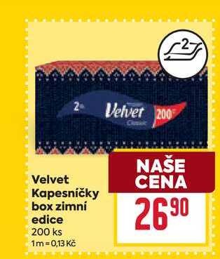 Velvet Kapesníčky box zimní edice 200 ks