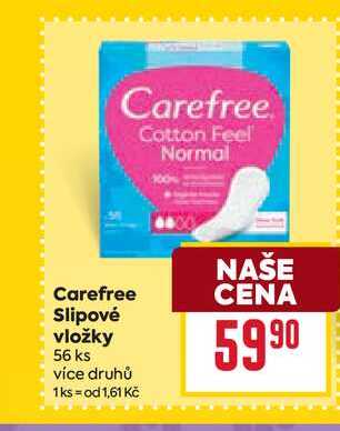 Carefree Slipové vložky 56 ks BILLA
