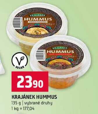 KRAJÁNEK HUMMUS 135 g vybrané druhy