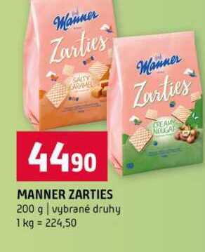 MANNER ZARTIES 200 g vybrané druhy