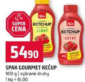 SPAK GOURMET KEČUP 900 g vybrané druhy