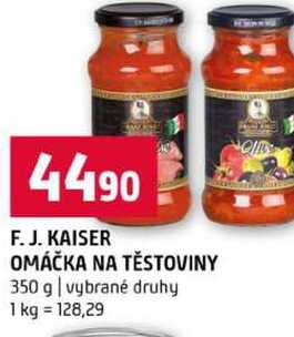 F. J. KAISER OMÁČKA NA TĚSTOVINY 350 g vybrané druhy