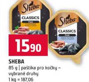 SHEBA 85 g paštika pro kočky vybrané druhy 