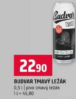 BUDVAR TMAVÝ LEŽÁK 0,5l pivo tmavý ležák