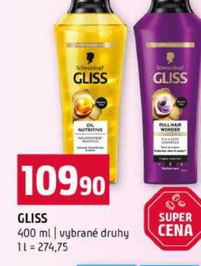GLISS 400 ml vybrané druhy 