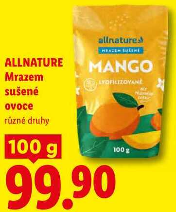 ALLNATURE Mrazem sušené ovoce, 100 g