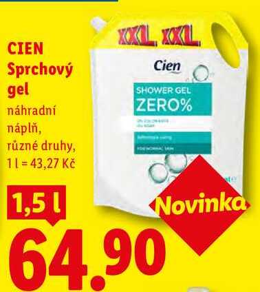 CIEN Sprchový gel, 1,5 l Lidl