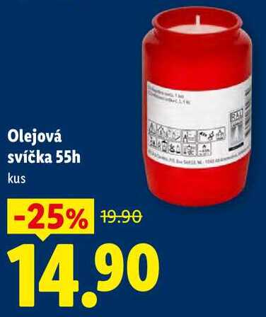 Olejová svíčka 55h 