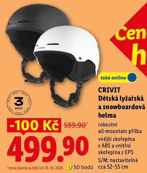 CRIVIT Dětská lyžařská a snowboardová helma