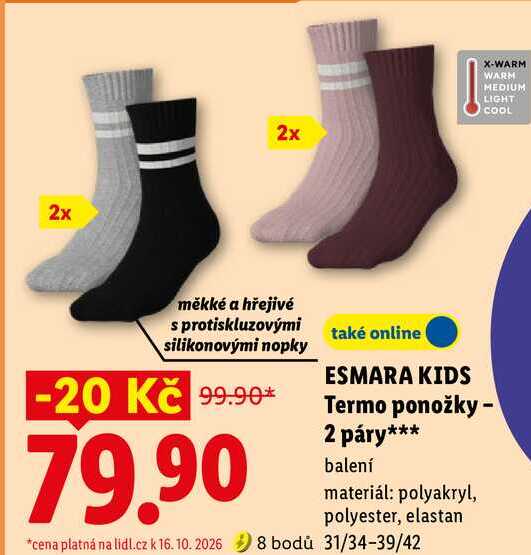 ESMARA KIDS Termo ponožky - 2 páry Lidl