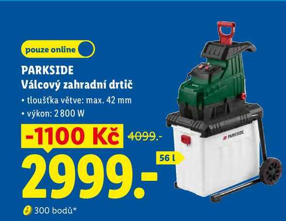 PARKSIDE Válcový zahradní drtič